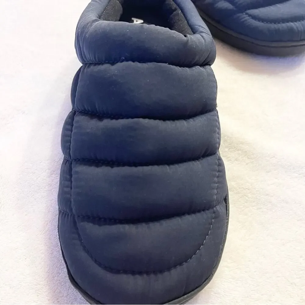 Abound Mens Nylon Closed Toe Indoor Outdoor Slippers Navy Blue Size 7/8‎ NWOT